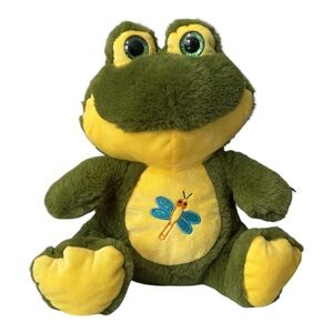 🔹5/$25🔹 NANCO New with Tag Stuffed Plush Frog with Dragonfly. 14”